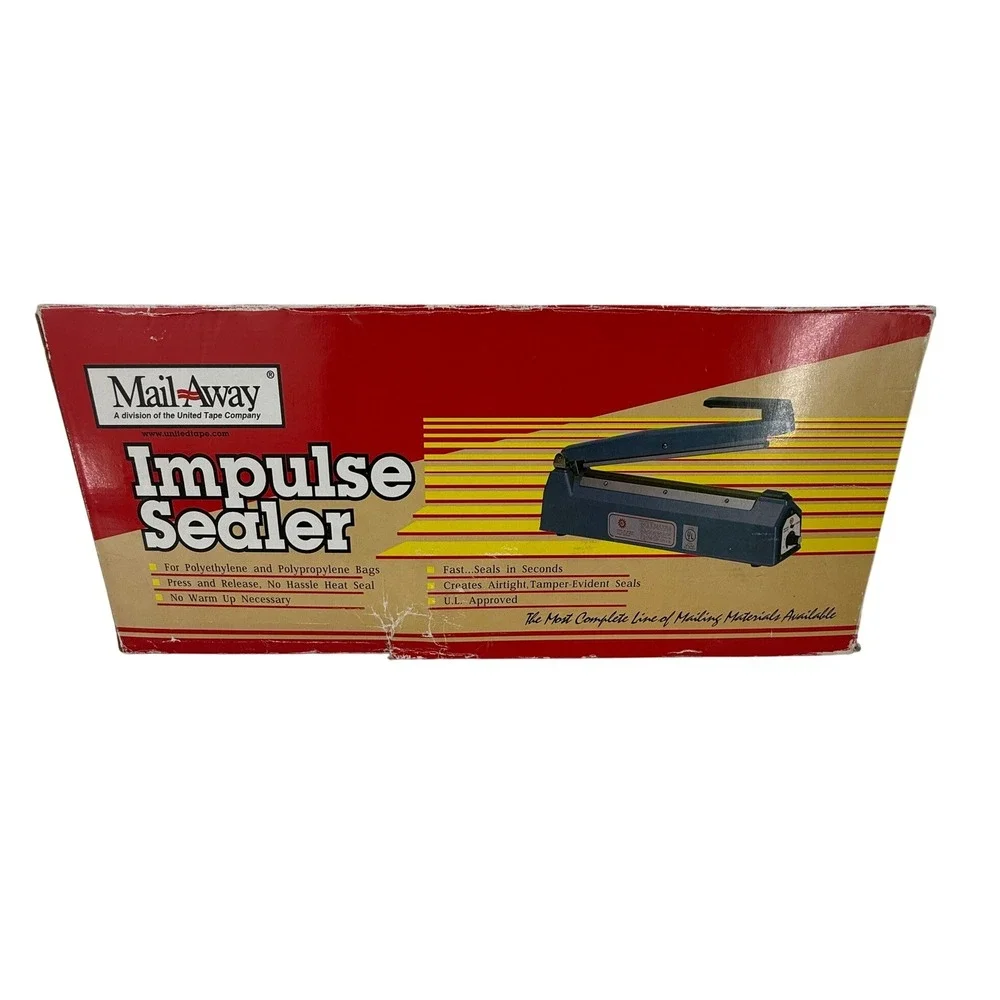 MailAway Powerseal Impulse Sealer KF-300H Blue‎ Heat Sealer with Spare Parts Box